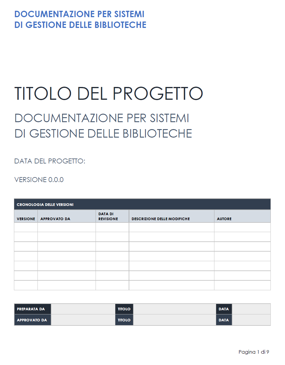 Documentazione del progetto del sistema di gestione della biblioteca