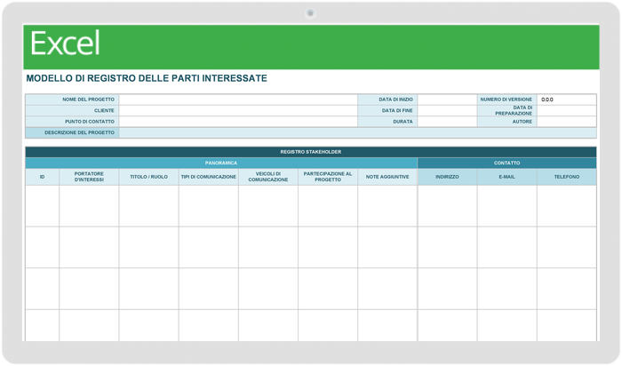 Registro delle parti interessate